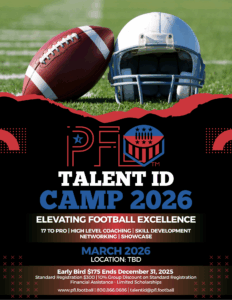 Official pfl talent id camp 2026